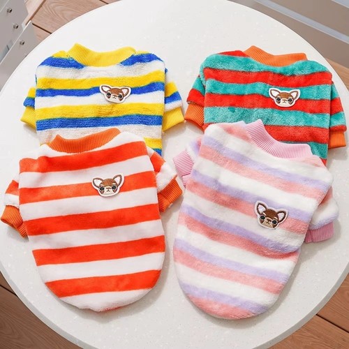 Rainbow striped pet clothing - rainbow,