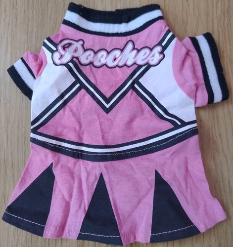Pink cheerleader dog dress - cheerleader, xs