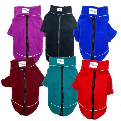Dog fleece coat - zip, puppy