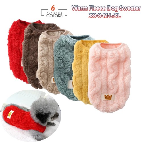 Fleece dog cat coat - fleece,
