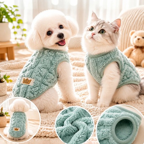 Soft fleece dogs cats - cats, vest