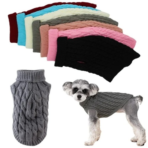 Warm knitted dog jumper - knitted,
