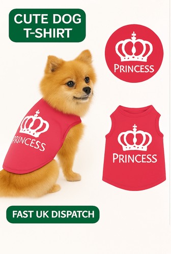 Pink princess dog vest - pink,