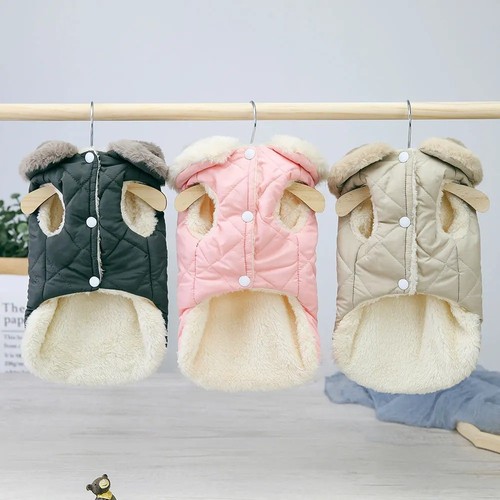 Warm fleece small dog winter - dog,